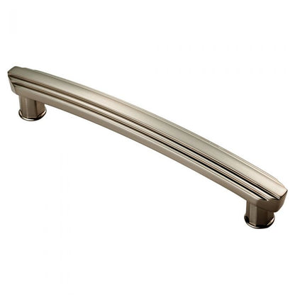 Satin Nickel Art Deco Cabinet Handle - 160mm Centres