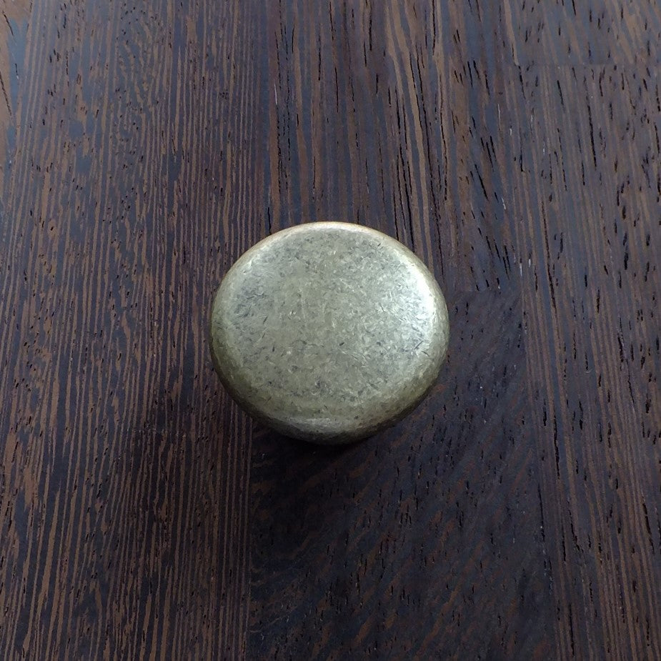 Antique Brass Cabinet Knob - 35mm