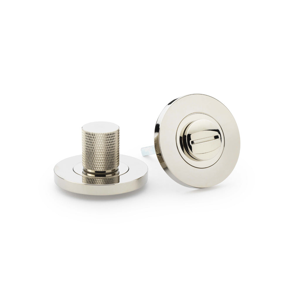 Knurled Thumbturn and Release - Polished Nickel PVD
