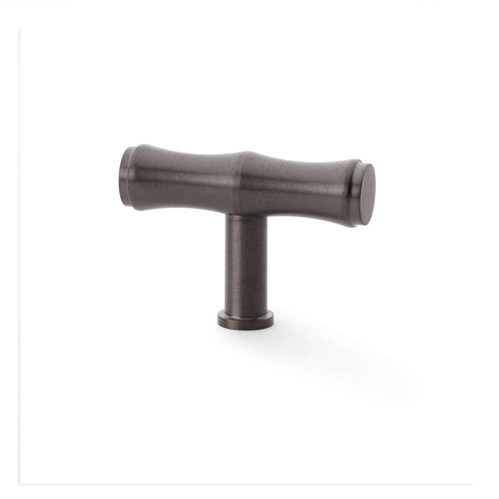 Crispin Dark Bronze PVD Bamboo T-bar Cupboard Knob