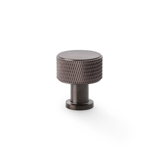 Lucia Knurled Cupboard Knob - Dark Bronze PVD - 29mm