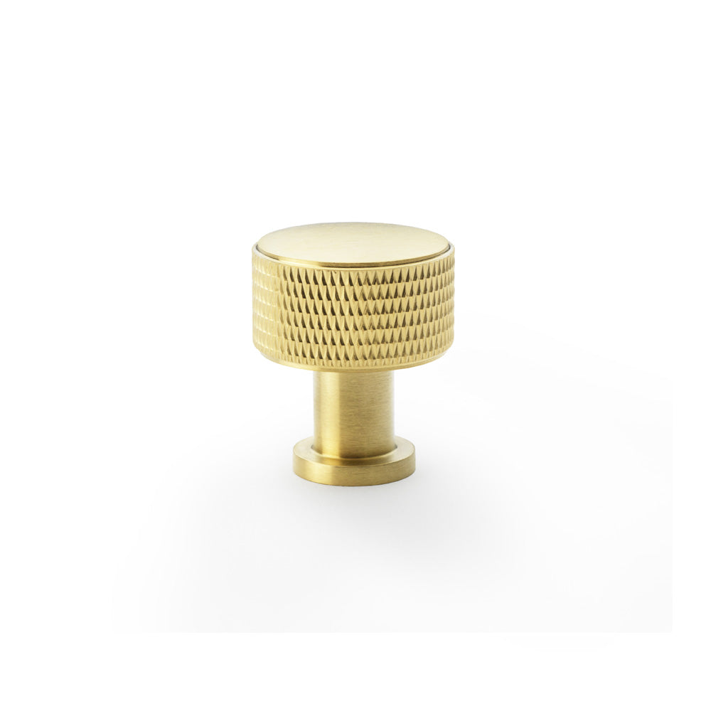 Lucia Knurled Cupboard Knob - Satin Brass PVD - 29mm