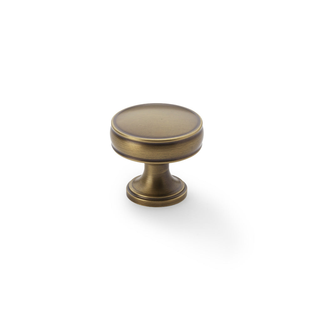 Lynd Cupboard Knob - Antique Brass - 32mm