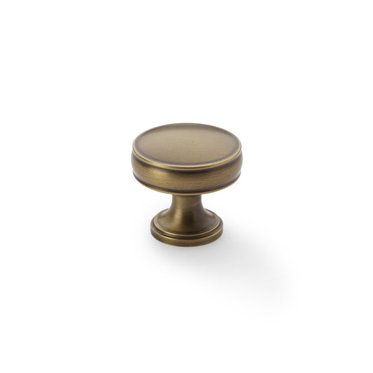 Lynd Cupboard Knob - Antique Brass - 32mm