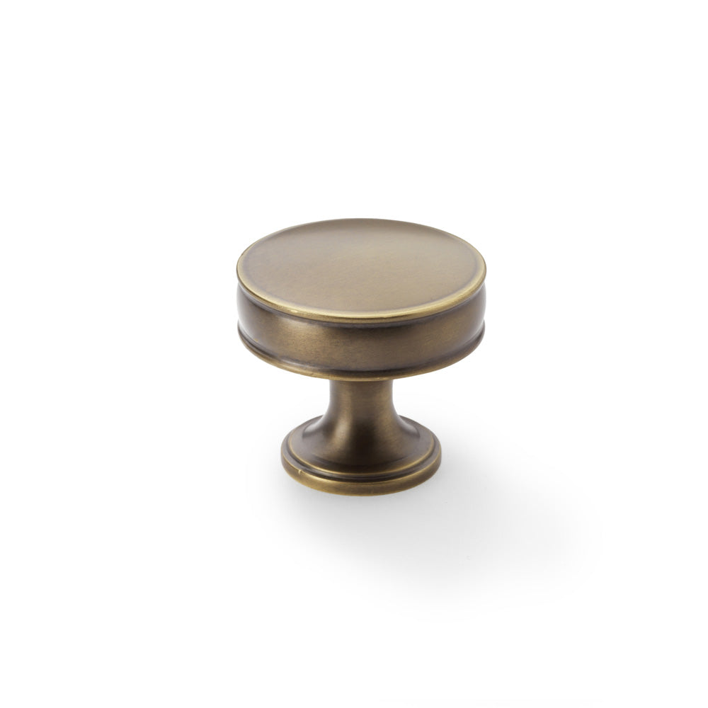 Lynd Cupboard Knob - Antique Brass - 38mm