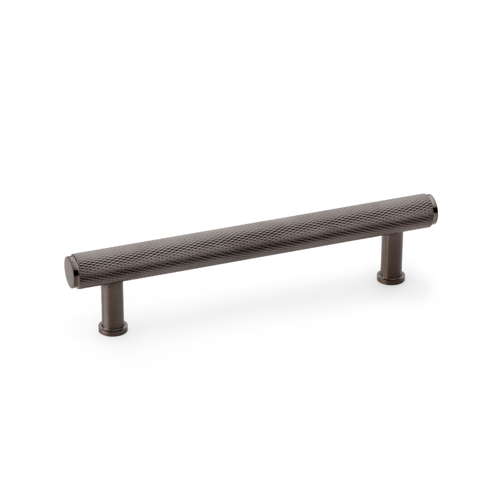 Crispin Dark Bronze Knurled T-bar Cupboard Pull Handle - 128mm Centres