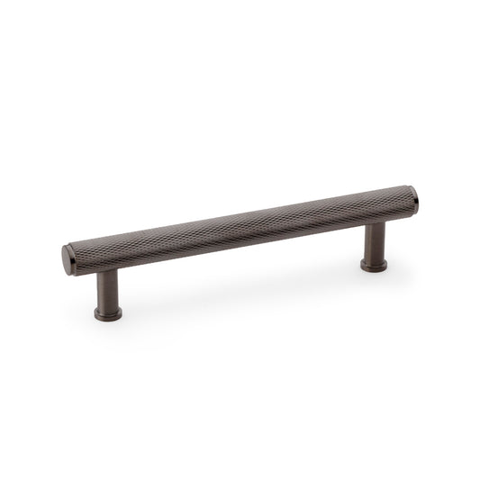 Crispin Dark Bronze Knurled T-bar Cupboard Pull Handle - 128mm Centres