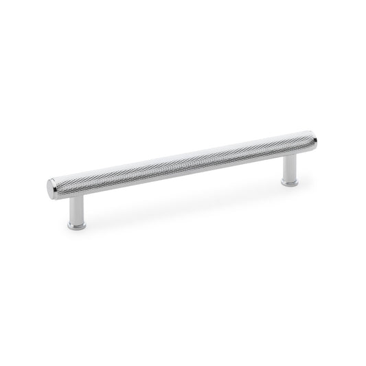 Crispin Polished Chrome Knurled T-bar Cupboard Pull Handle - 160mm Centres