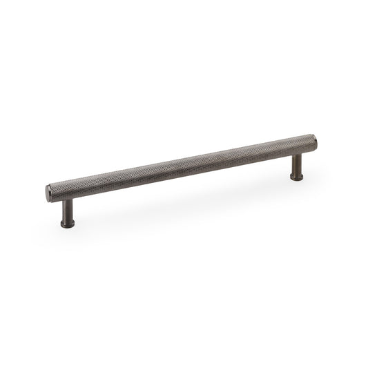 Crispin Dark Bronze Knurled T-bar Cupboard Pull Handle - 224mm Centres