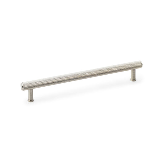 Crispin Satin Nickel Knurled T-bar Cupboard Pull Handle - 224mm Centres