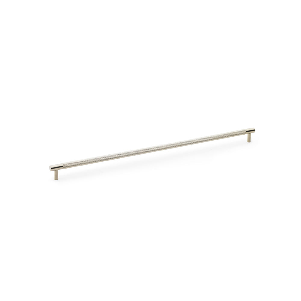 Brunel Satin Nickel Knurled T-Bar Cupboard Handle - 448mm Centres