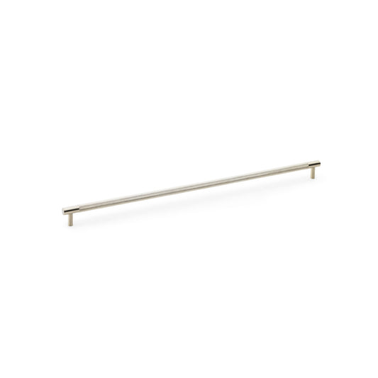 Brunel Satin Nickel Knurled T-Bar Cupboard Handle - 448mm Centres