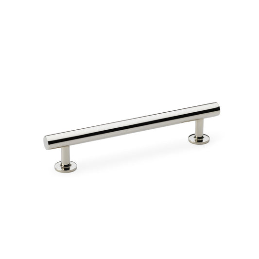 Round T-Bar Cabinet Pull Handle - Polished Nickel - Centres 128mm