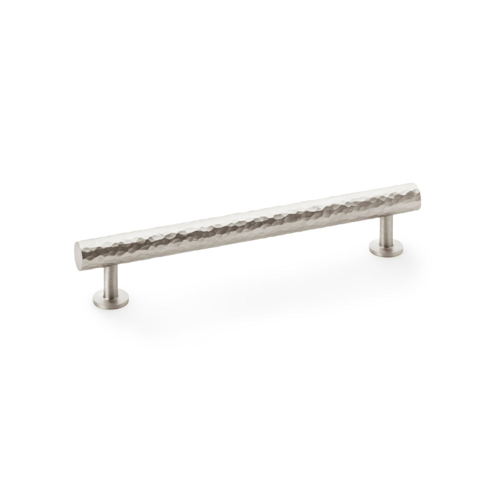 Leila Satin Nickel Hammered Cabinet Bar Handle - 160mm Centres