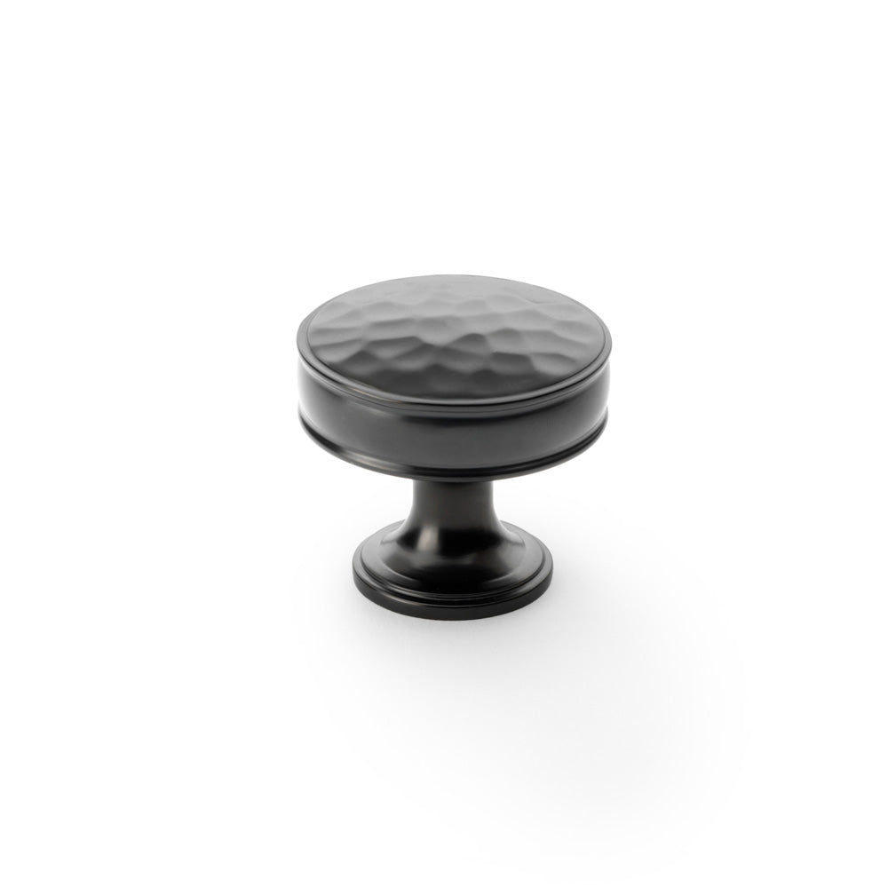 Lynd Dark Bronze hammered cabinet knob - 38mm
