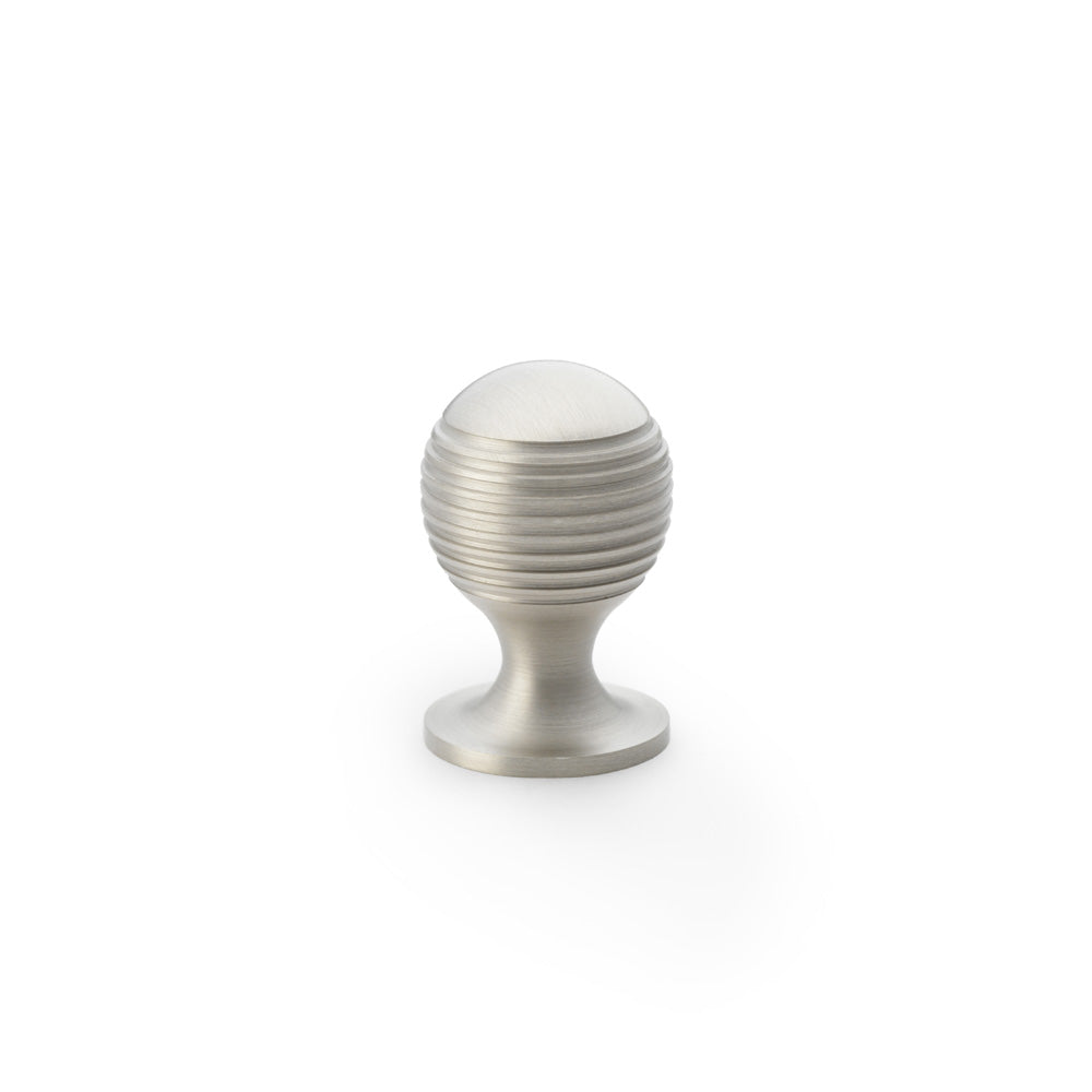 Caesar Cupboard Knob on Round Rose - Satin Nickel - 25mm