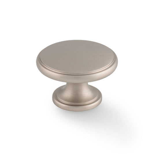 Cambridge Satin Nickel Round Cupboard Knob - 38mm