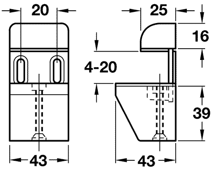 Brushed Nickel Shelf Bracket