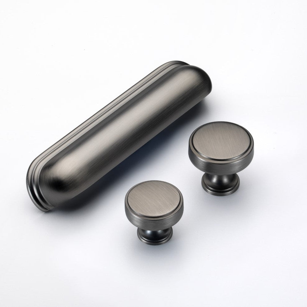 Calgary 128mm Gunmetal Finish Cabinet Cup Handles