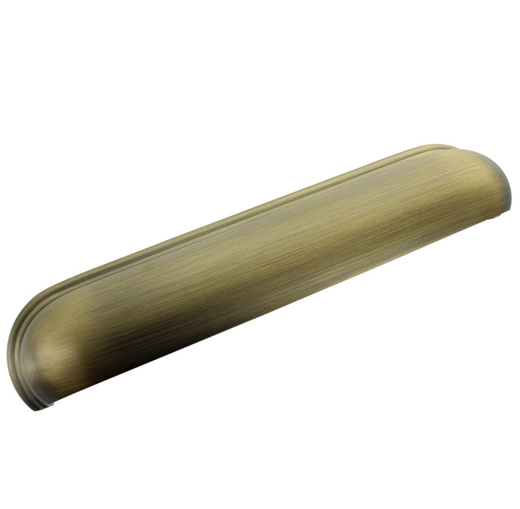 Calgary American Bronze cabinet cup handle with 128mm fixing centres