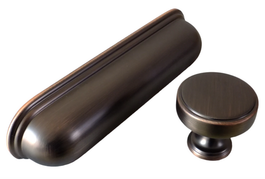 Calgary American Copper Cabinet Cup Handle - 128mm Centres