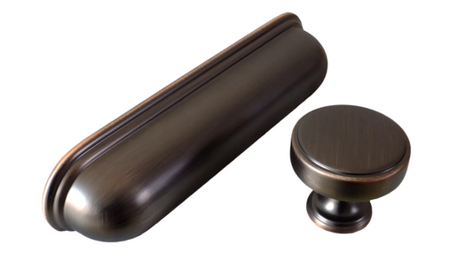 Calgary American Copper Cabinet Cup Handle - 128mm Centres