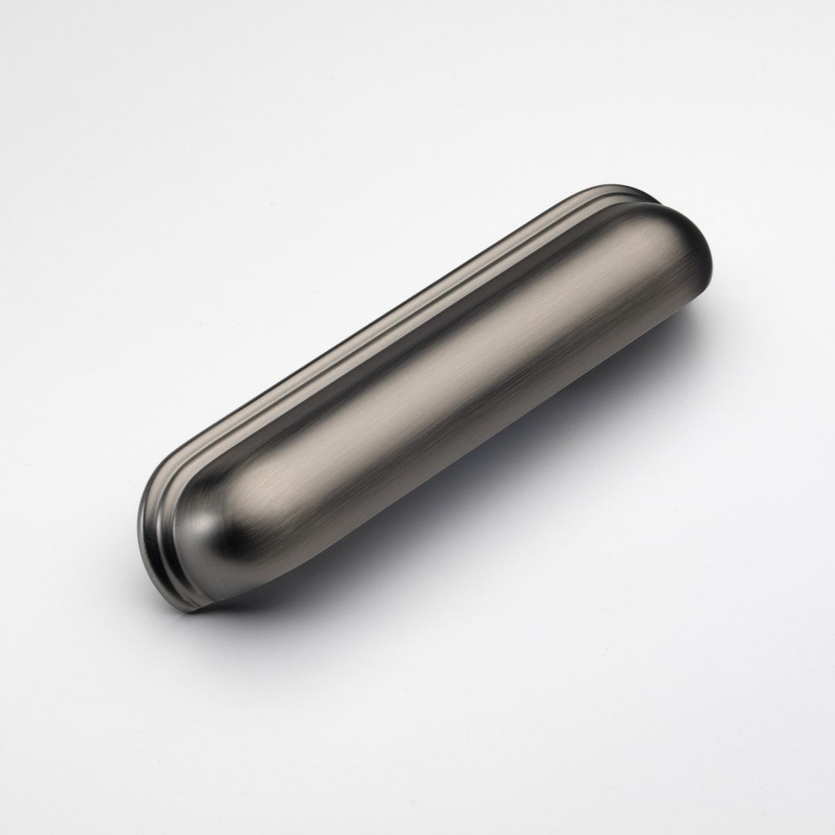 Calgary Brushed Iron cabinet cup handle with 128mm fixing centres