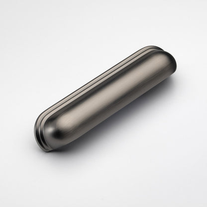 Calgary Brushed Iron cabinet cup handle with 128mm fixing centres