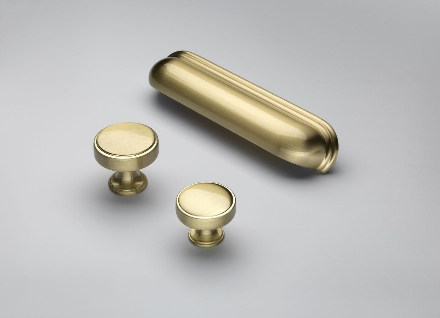 Calgary Brushed Satin Brass Cabinet Knob - 35mm