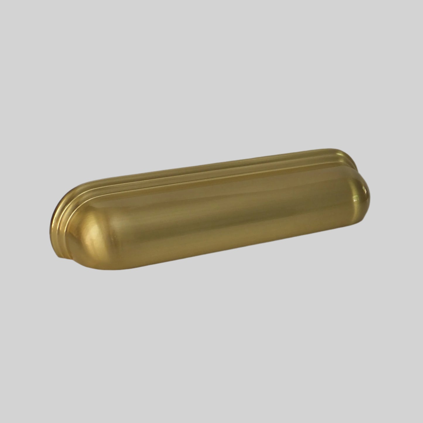 Calgary Brushed Satin Brass Cabinet Cup Handle - 128mm Centres
