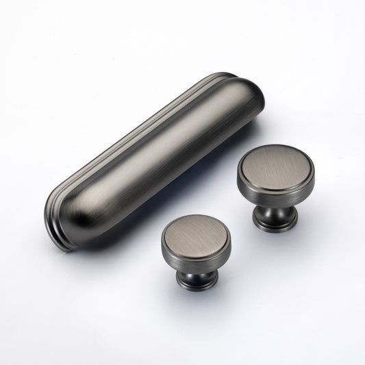 Calgary Cabinet Knob in Brushed Iron - 40mm