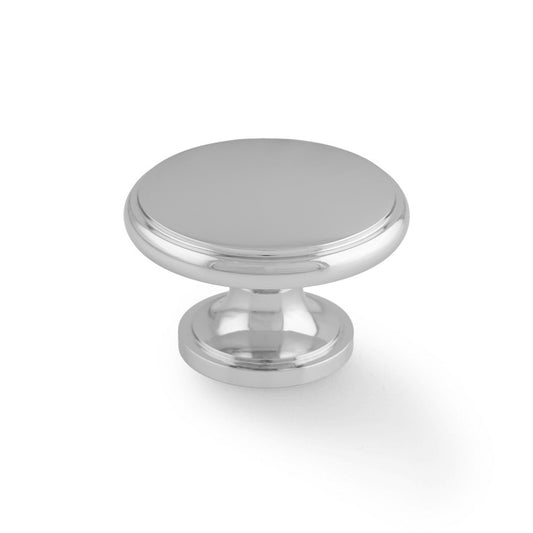 Cambridge Polished Chrome Round Cupboard Knob - 38mm