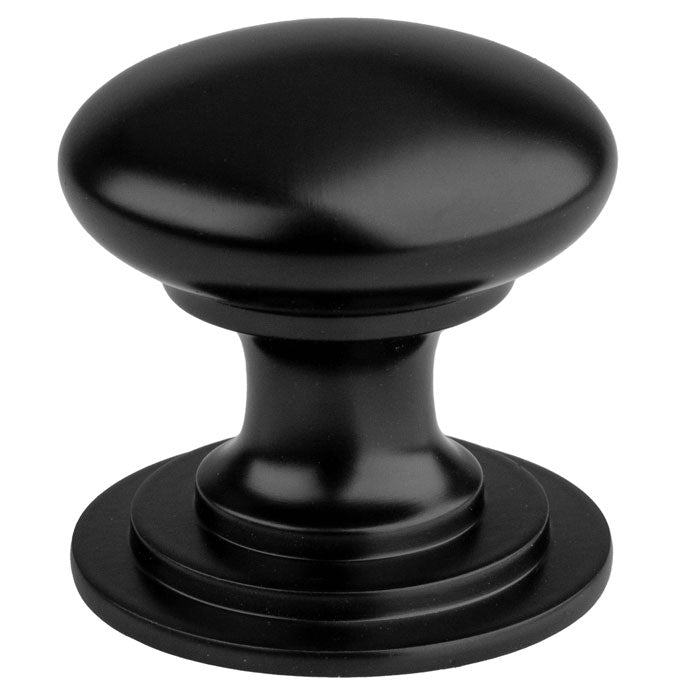 Victorian matt black cabinet knobs