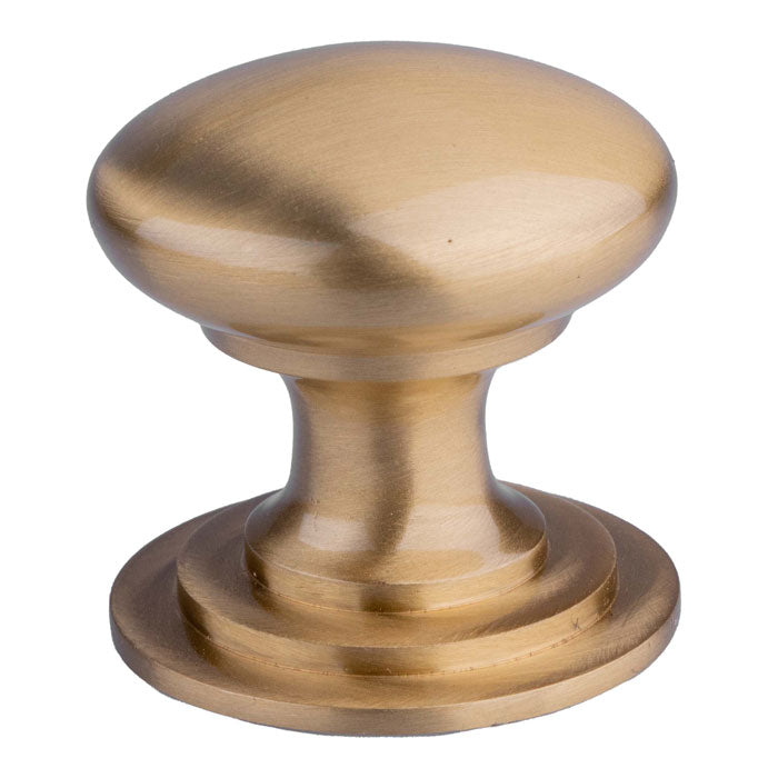 Victorian satin brass cabinet knobs