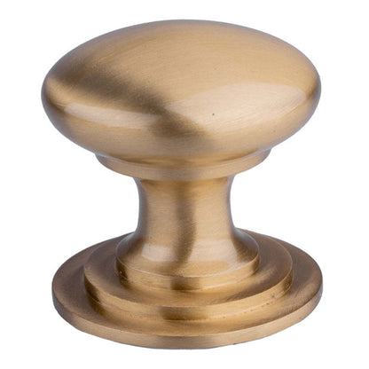 Victorian satin brass cabinet knobs