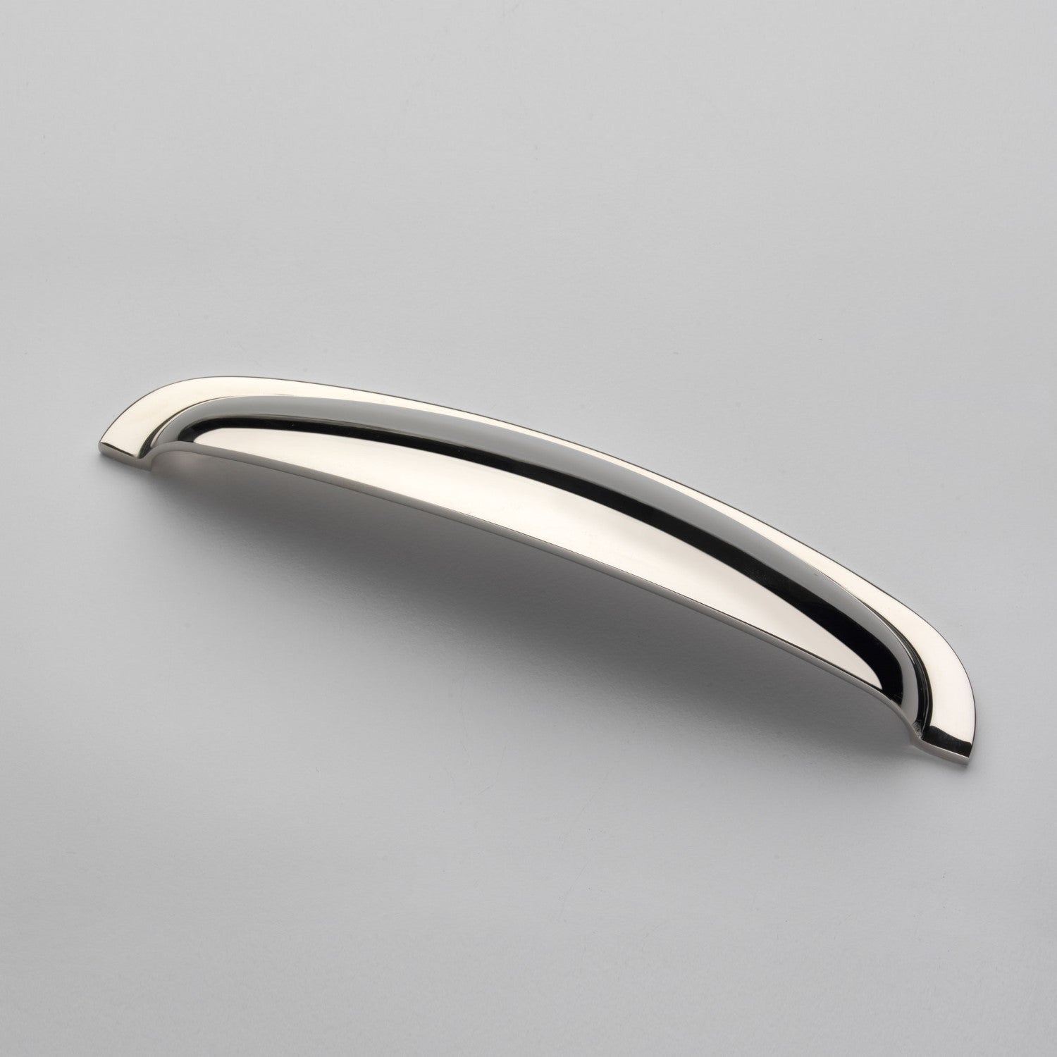 Chelsea Brass Cabinet Cup Handle in Polished Nickel Finish