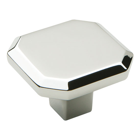 Corbusier Polished Chrome Square Cabinet Knob - 34mm