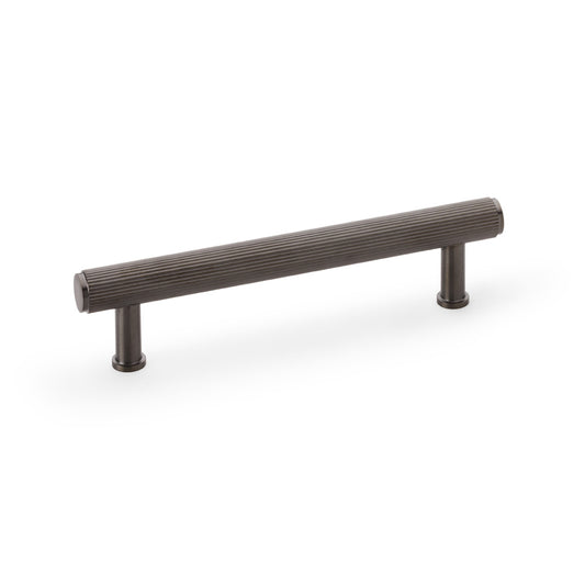 Crispin 128mm Dark Bronze Reeded T Bar Cabinet Pull Handles