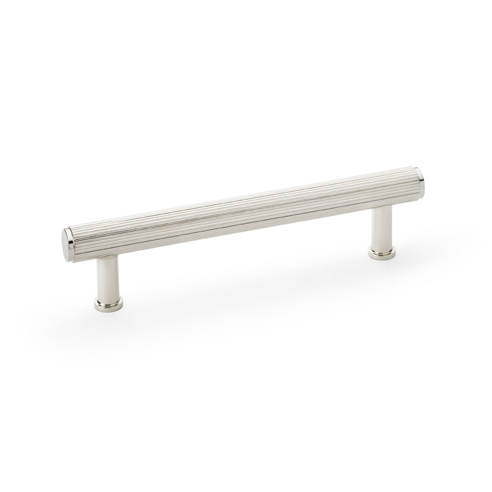 Crispin 128mm Polished Nickel Reeded T Bar Cabinet Pull Handles