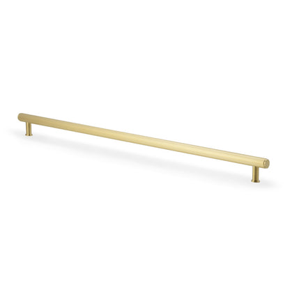 Crispin 448mm Satin Brass PVD Reeded Cabinet T Bar Handle