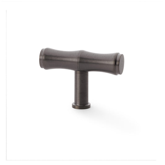 Crispin Dark Bronze PVD Bamboo T-bar Cupboard Knob