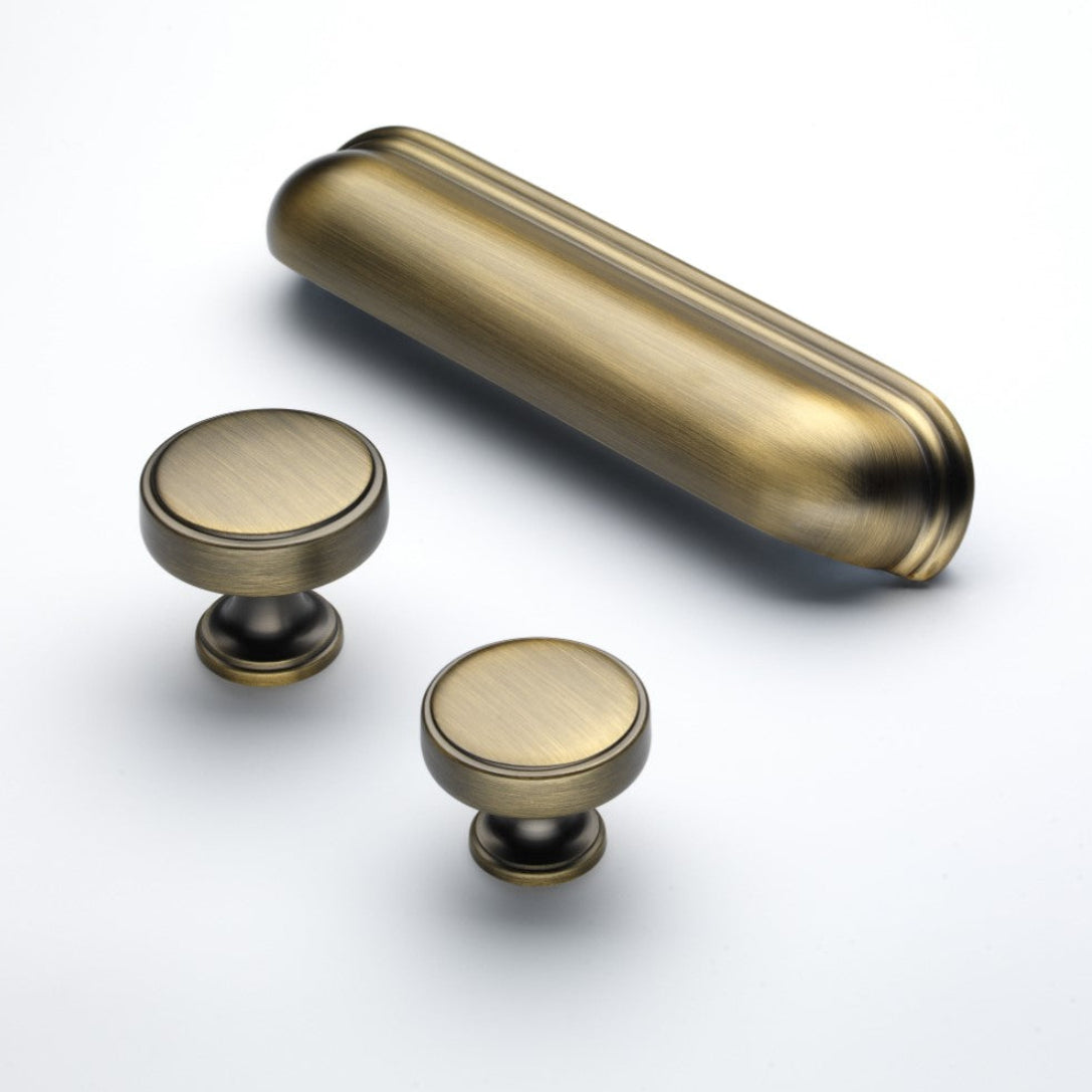 Calgary American Bronze cabinet handle range of cup handles and knobs