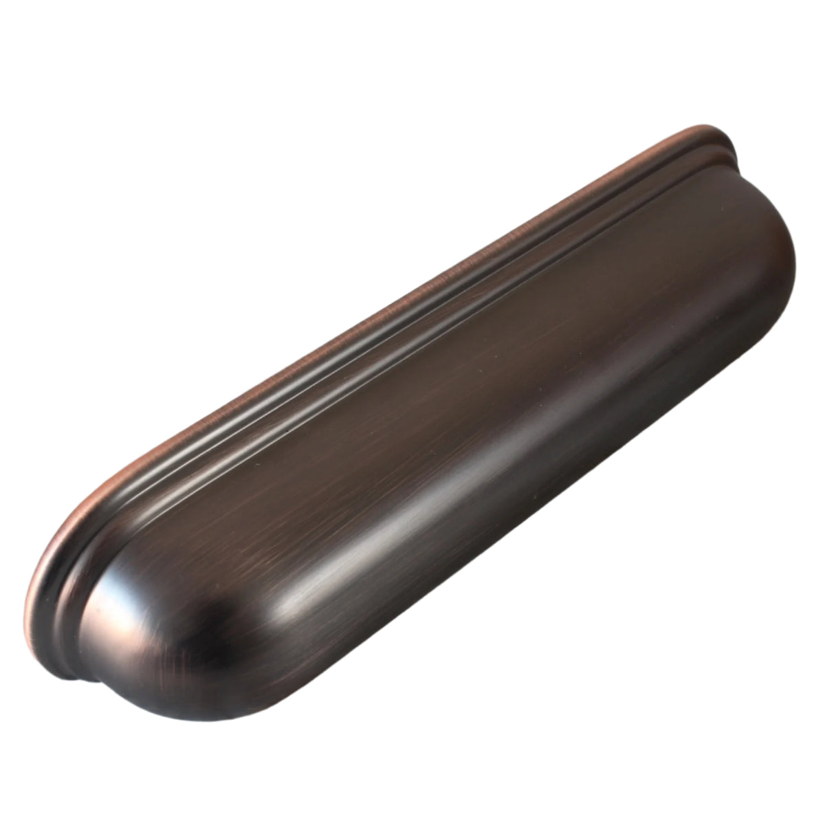 Calgary American Copper cabinet cup handle with 128mm fixing centres