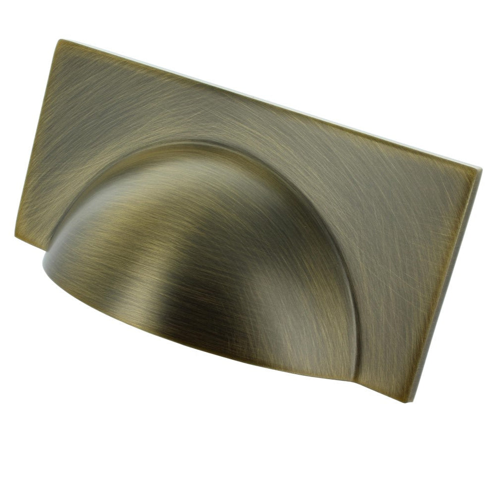 Crofts & Assinder Monmouth American Bronze Square Cabinet Cup Handles With 64mm Hole Centres