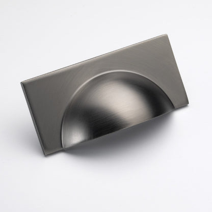 Crofts & Assinder Monmouth Brushed Iron Square Cabinet Cup Handles With 64mm Hole Centres