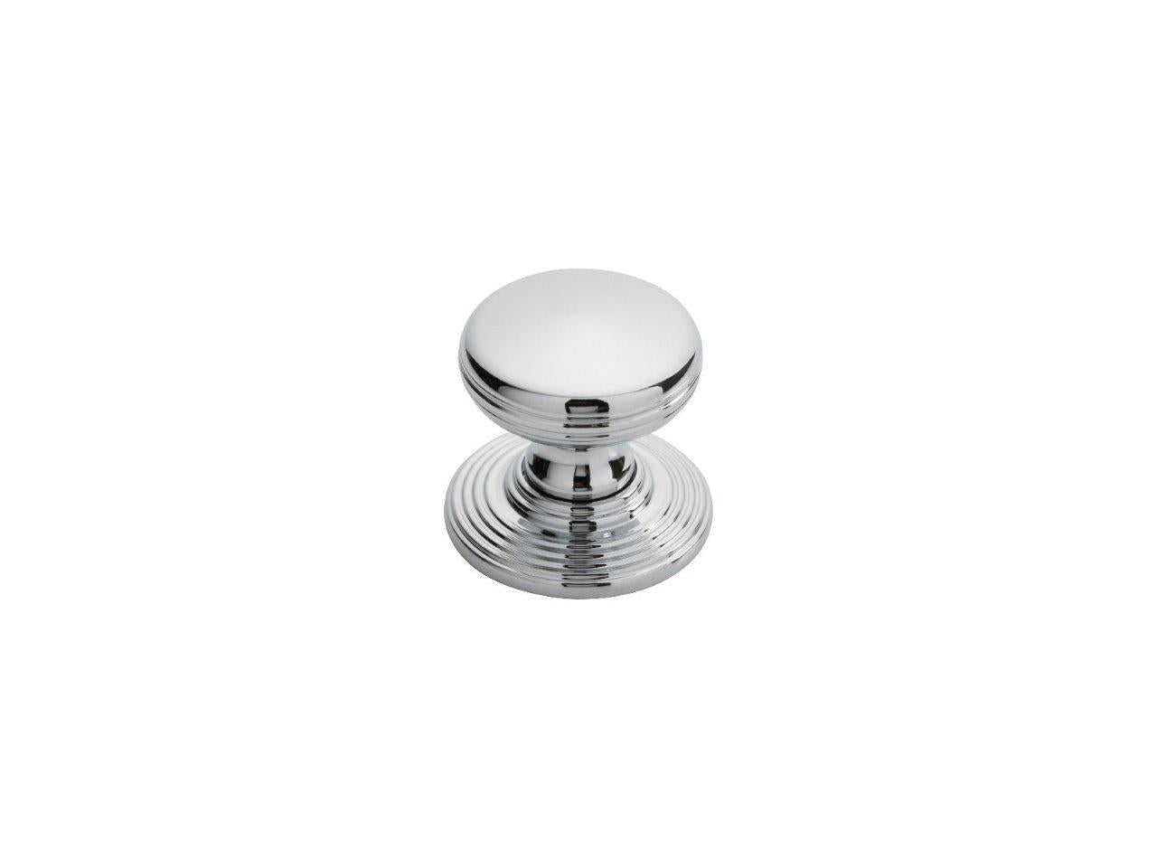 Delamain Polished Chrome Ringed Knob - 28mm