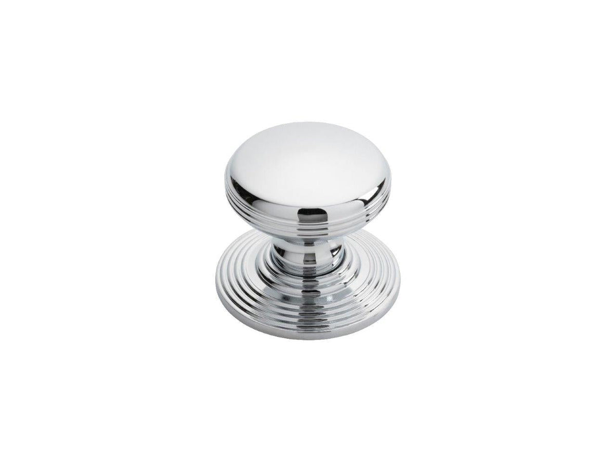 Delamain Polished Chrome ringed cabinet knob - 35mm