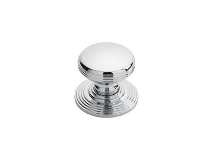 Delamain Polished Chrome ringed cabinet knob - 35mm