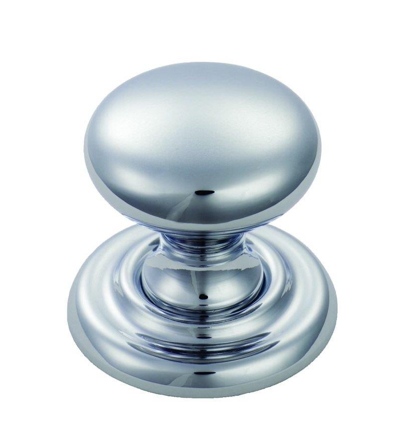 Polished Chrome Victorian Cabinet Knob - 41mm