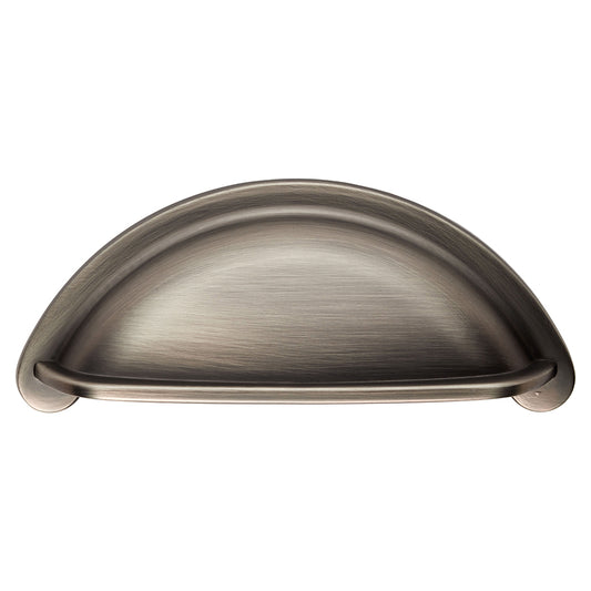 Fingertip Design Cottage Cabinet Cup Handles In Gunmetal Finish